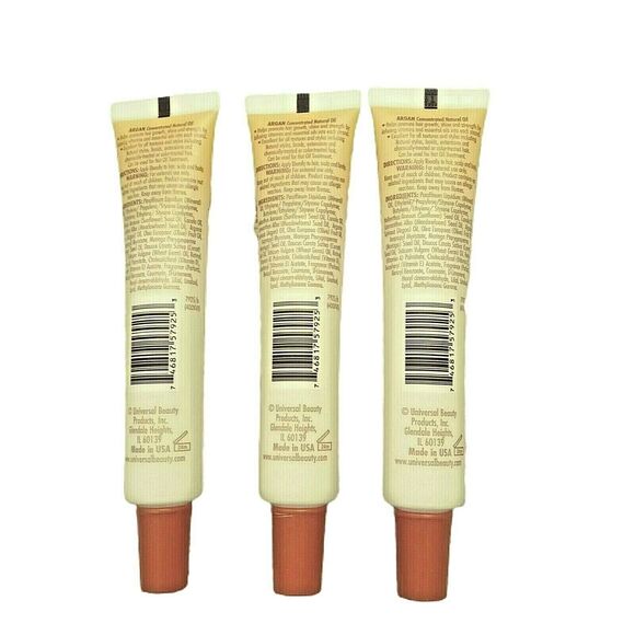 Lot of 3 Moroccan Argan Moisturizing Scalp Oil Hair Care Treatment Via Natural - Picture 6 of 6